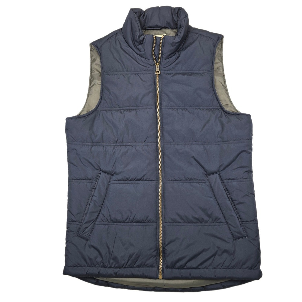 Weatherproof Vintage Puffer Vest Mens Small Navy Blue Quilted‎ Full Zip